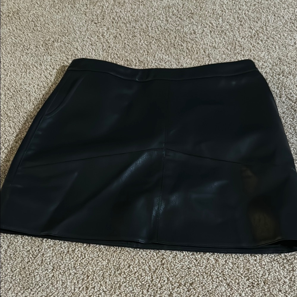 Lulu's Sleek Black Mini Skirt